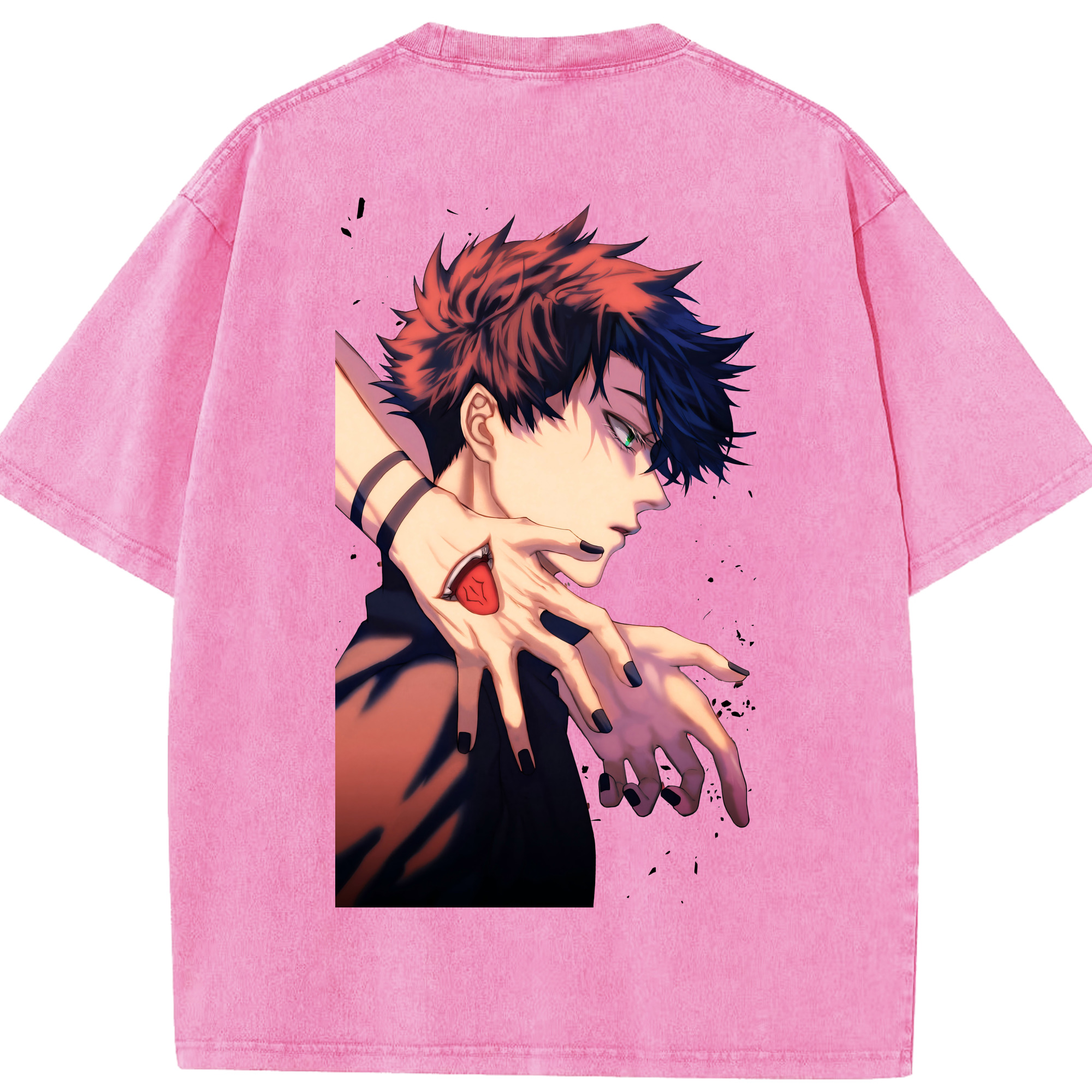 （画像用） 呪術廻戦 Jujutsu Kaisen 綿100% ヴィンテージ風 半袖Tシャツ（背面プリント）